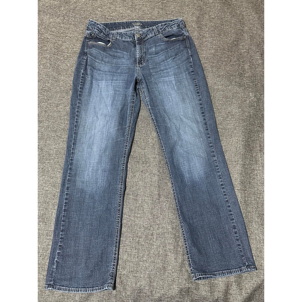 Riders by Lee Women's 18 Medium Midrise Straight Leg Blue Denim Jeans